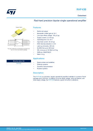 RHF43B datasheet cover page