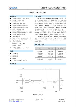 MS5046T 数据手册首页