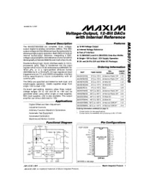 MAX507-MAX508 数据手册首页