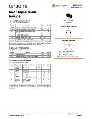BAV23S 数据手册首页