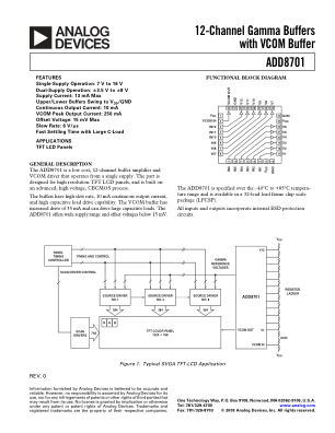 ADD8701 datasheet cover page