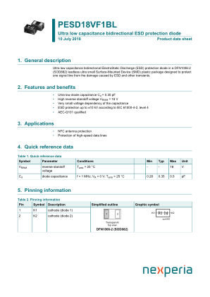 PESD18VF1BL datasheet cover page