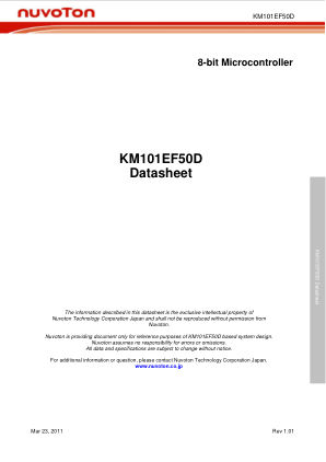 KM101EF50 datasheet cover page