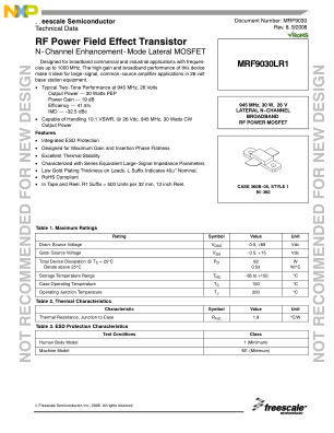 MRF9030 数据手册首页