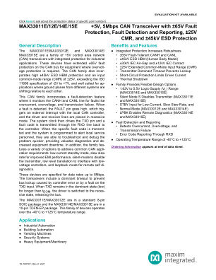 MAX33011E-MAX33015E datasheet cover page