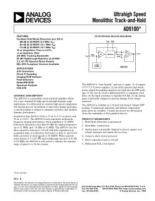 AD9100 数据手册首页