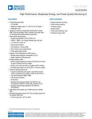 ADE9000 datasheet cover page