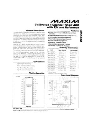 MAX182 datasheet cover page