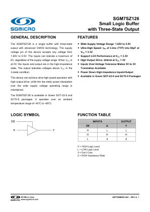 SGM7SZ126 datasheet cover page