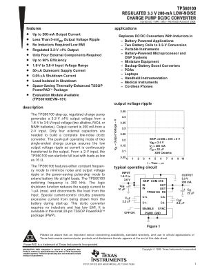 TPS60100 datasheet cover page