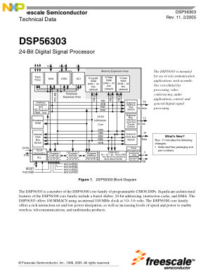 DSP56303 数据手册首页