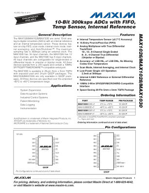 MAX1026-MAX1030 数据手册首页
