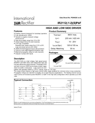 IR2112S datasheet cover page