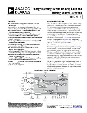 ADE7761B 数据手册首页