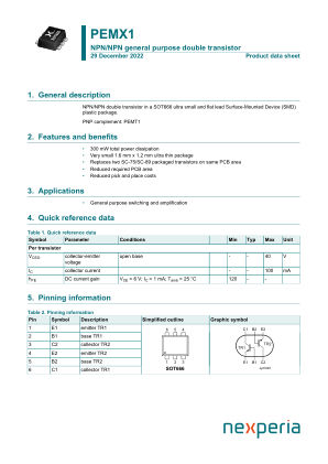 PEMX1 datasheet cover page