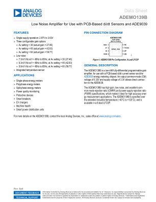 ADEMO139B datasheet cover page