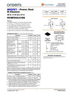 NVMFD5C478N datasheet cover page