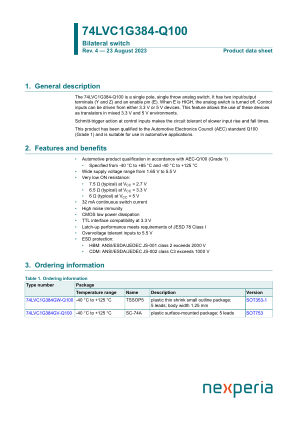 74LVC1G384GW-Q100H datasheet cover page