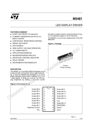 M5481 datasheet cover page