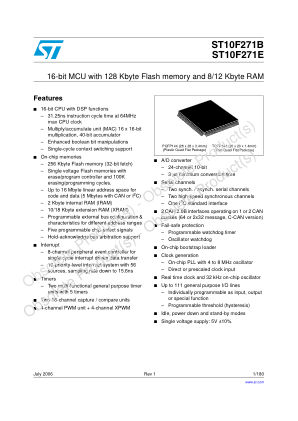 ST10F271E 数据手册首页