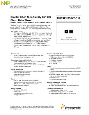 K24P121M120SF5 数据手册首页
