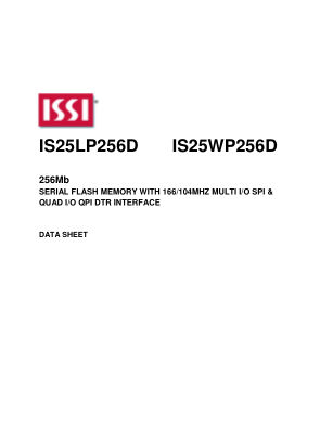 IS25LP256D-JLLE-TR datasheet cover page