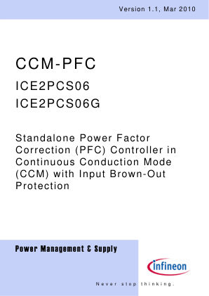 ICE2PCS06 datasheet cover page