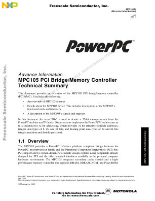 MPC105 数据手册首页