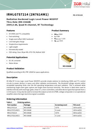 IRHLG7S7214 datasheet cover page