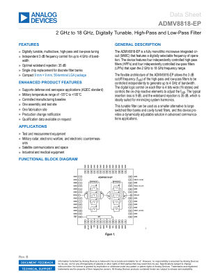 ADMV8818-EP datasheet cover page