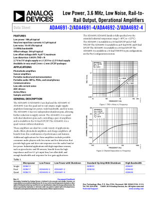 ADA4691-2 datasheet cover page