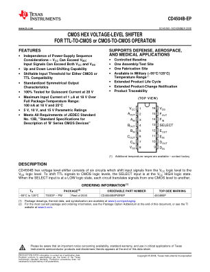 CD4504B-EP datasheet cover page