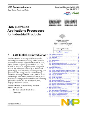 IMX6ULIEC 数据手册首页