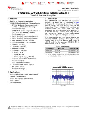 OPA2180-Q1 datasheet cover page