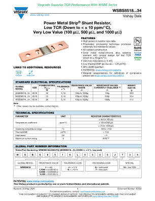 WSBS8518-34 datasheet cover page