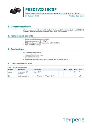 PESD3V3X1BCSF315 datasheet cover page