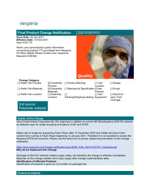 PESD5V0H1BLSFYL datasheet cover page