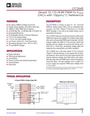 LTC2645 datasheet cover page