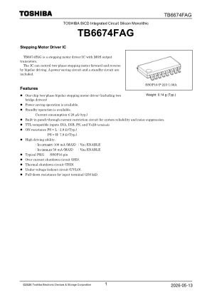 TB6674FAG datasheet cover page