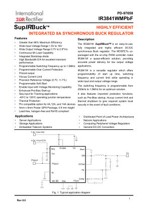 IR3841WM datasheet cover page