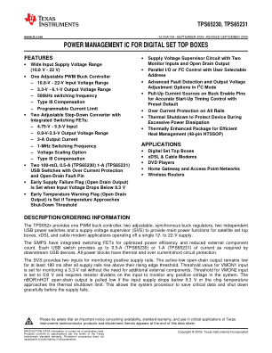 TPS65231A2 datasheet cover page