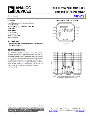 ADL5323 datasheet cover page