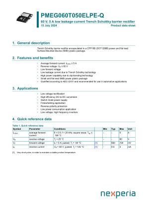 PMEG060T050ELPE-QZ datasheet cover page
