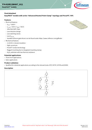 F3L420R12W4H7-H11 数据手册首页