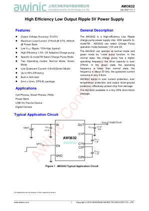 AW3632 datasheet cover page