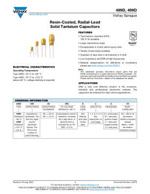 489D-499D datasheet cover page