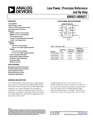ADR821 datasheet cover page