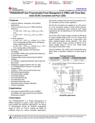 TPS6522005-EP datasheet cover page