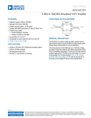 ADCA5191 datasheet cover page