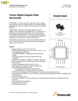 FXAS21002 datasheet cover page